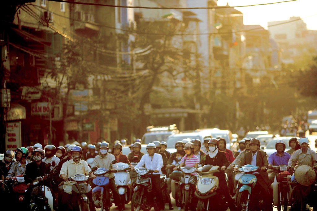 motorcyclists on a road
