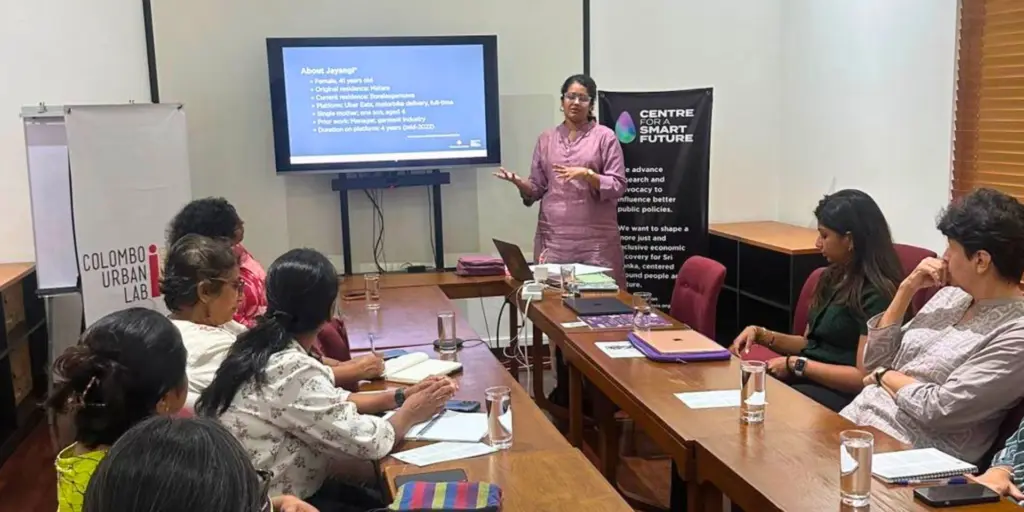 The Centre for a Smart Future sharing a case study illustrating the complex realities faced by female gig workers in Sri Lanka.