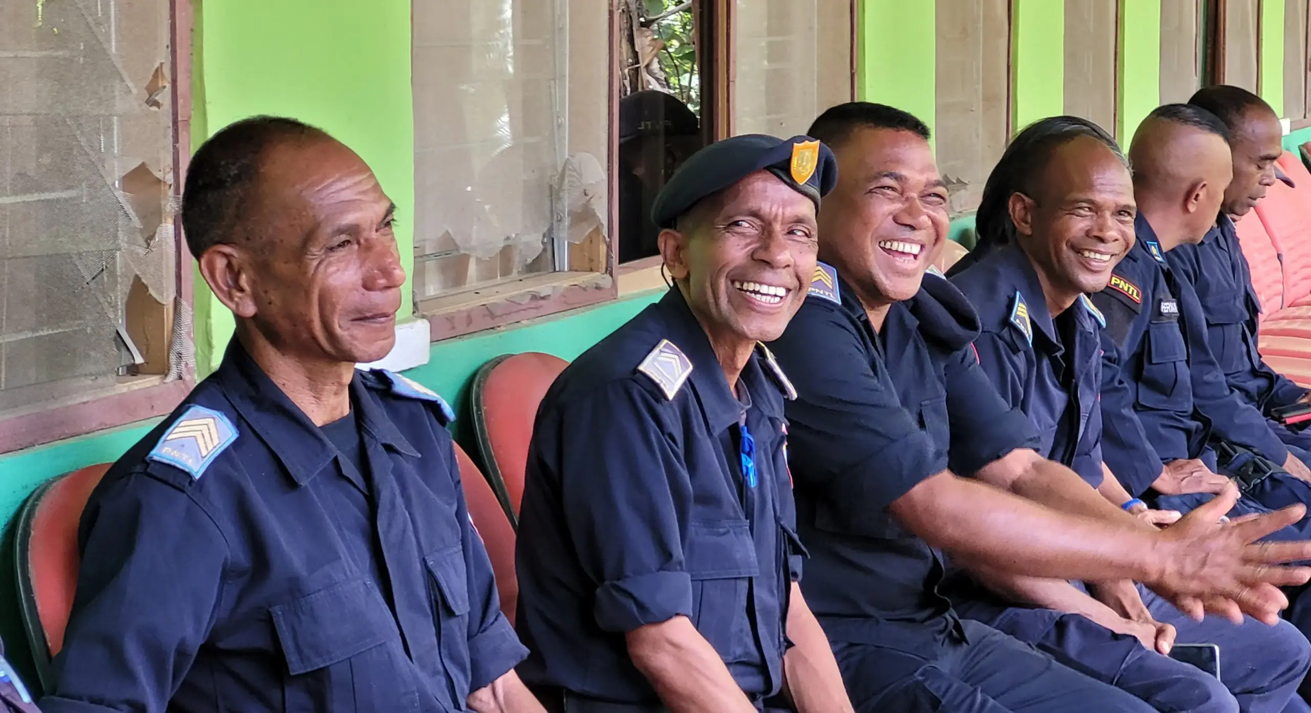 Officers with Timor-Leste's national police take part in community outreach to build stronger ties between security forces and local communities.