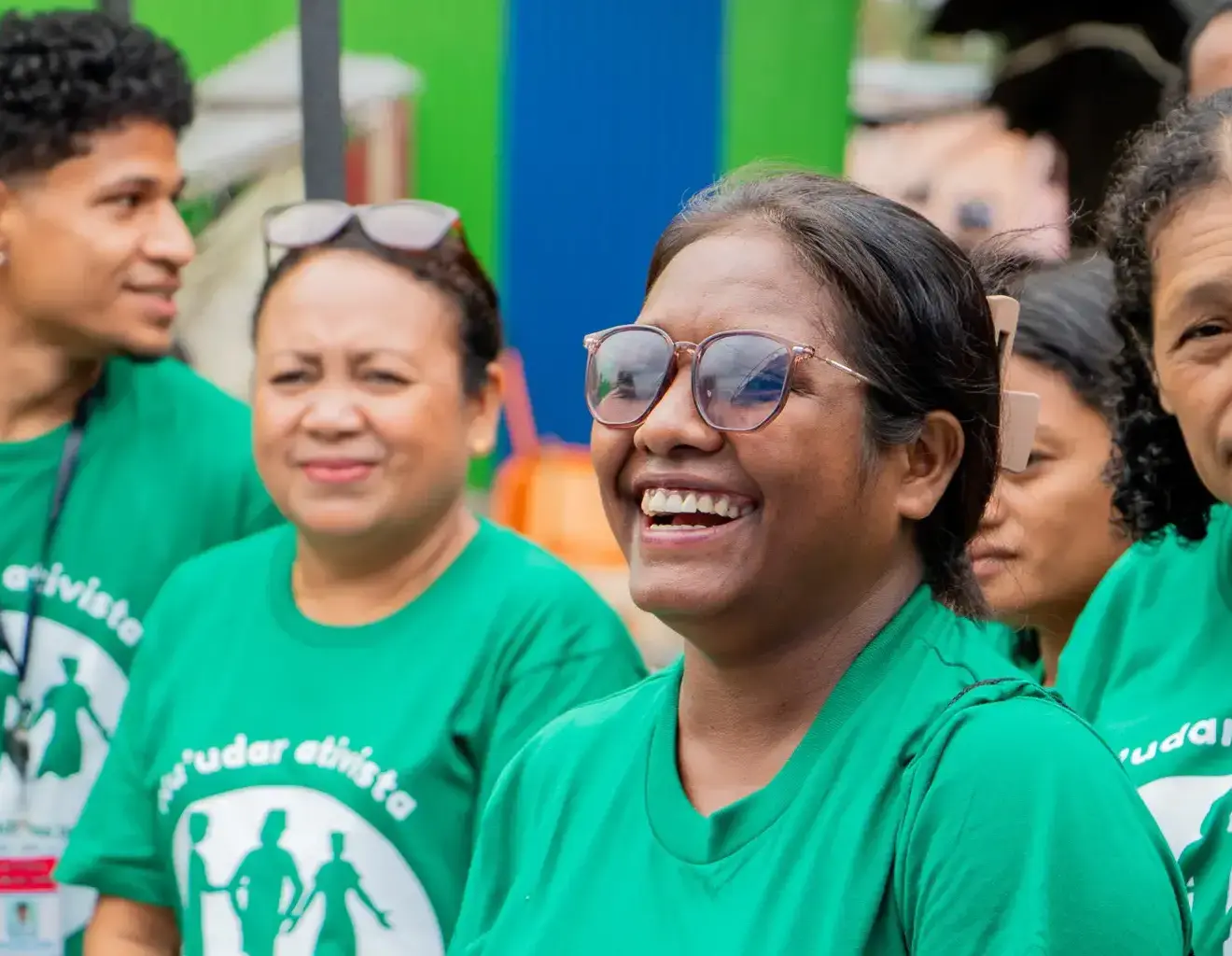 Community members in Timor-Leste take part in public outreach as part of the Nabilan program working to end violence against women and children and build safer, more supportive communities.